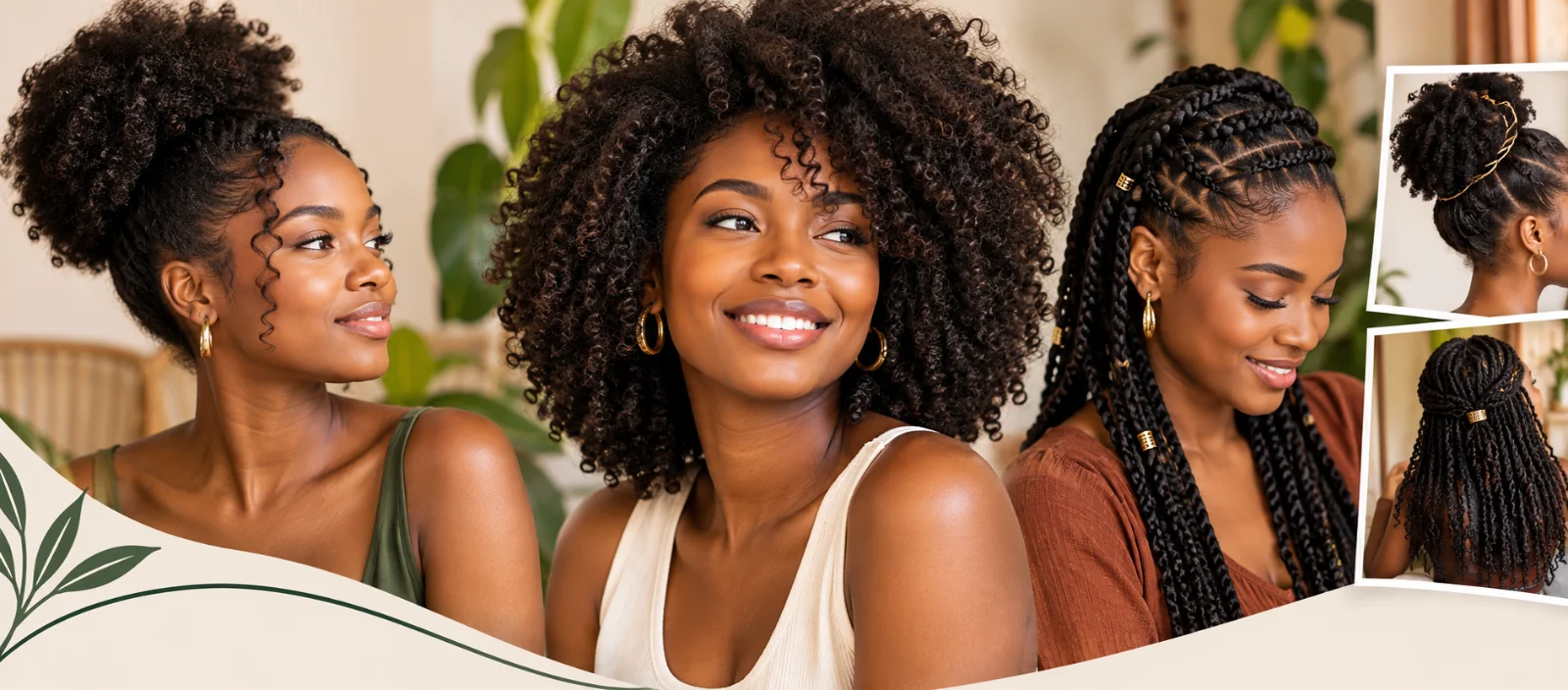 Coiffure cheveux naturels femmes noires : idées simples, avec ou sans mèches